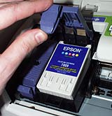 Inserting cartridges