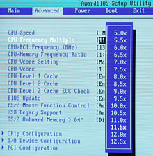 Multiplier setup