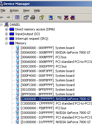 Windows memory allocations