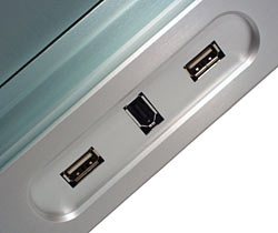 Front USB and FireWire ports
