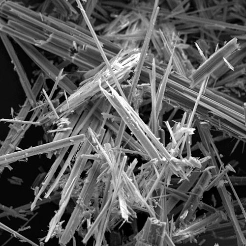 Asbestos fibres