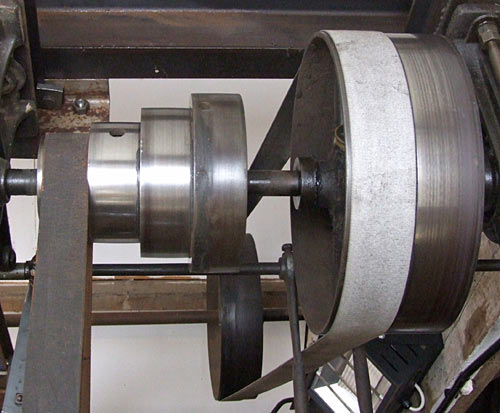 Stepped drive-belt pulley