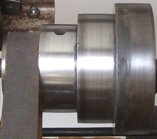 Close-up of stepped drive pulley