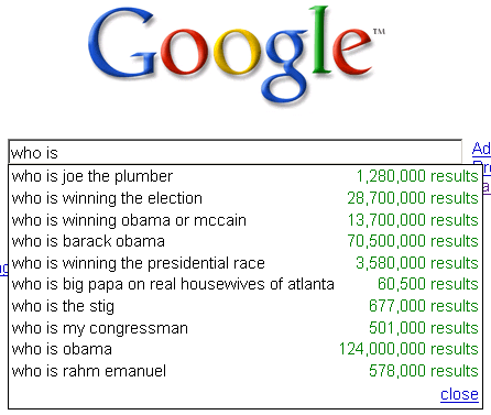 Suggested Google searches