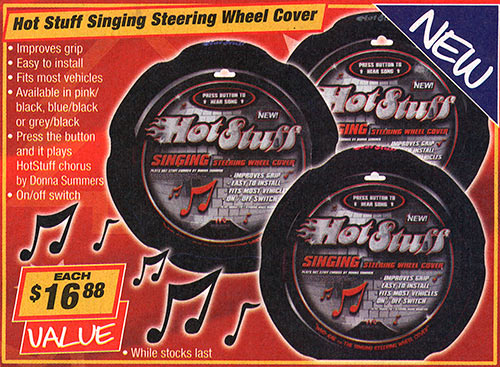 Singing steering wheel cover!