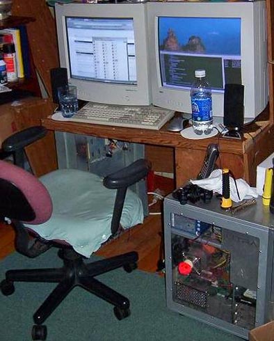 Overtaxed desk