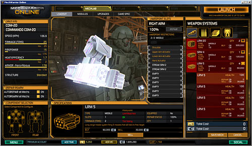 MWO 'Mech customisation