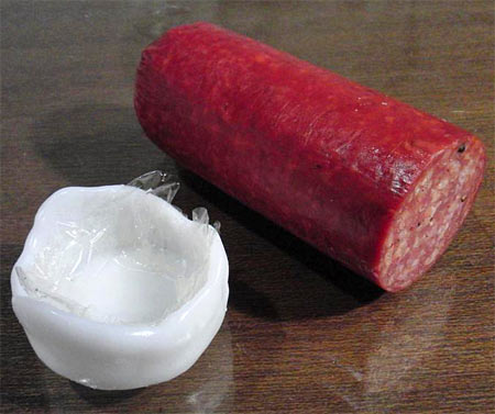 Polycaprolactone salami cap