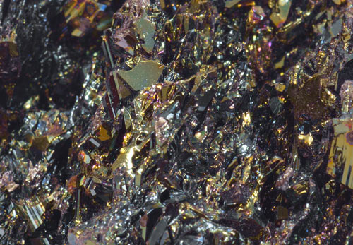 Extreme close-up of silicon carbide crystals