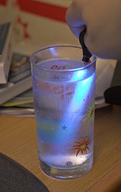 Glowing tonic water