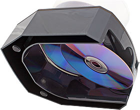 EZ-Disc CD/DVD dispenser from below