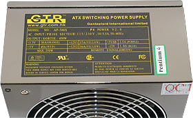 AP-500X specifications label