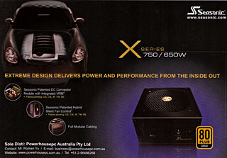 Seasonic racing-car PSU ad