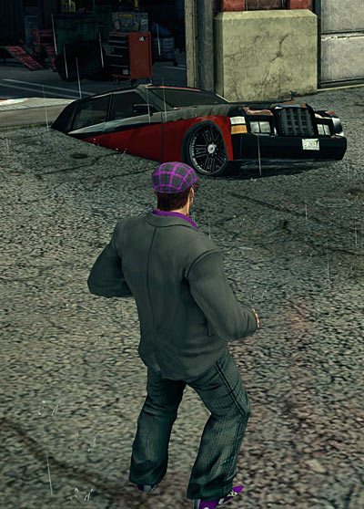 Car stuck in ground in Saints Row 3