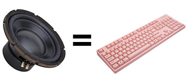 Speaker equals keyboard