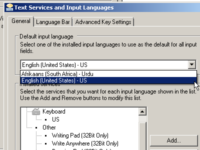 Changing keyboard mapping