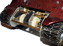 Tank nose with gearboxes showing