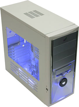 Beige case glowing