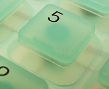 Rubber key detail