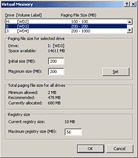 Swap file configuration