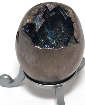 Bismuth egg in normal lighting