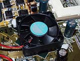 Motherboard chip fan