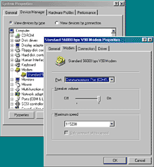 Win98 port speed setup