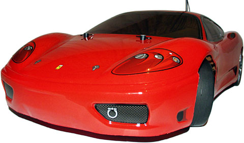 Tamiya's Ferrari 360 Modena Challenge is a semiserious radio controlled
